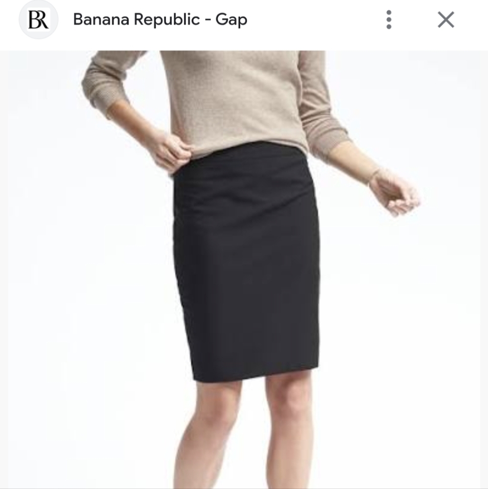 Banana Republic Classic Black Pencil Skirt
